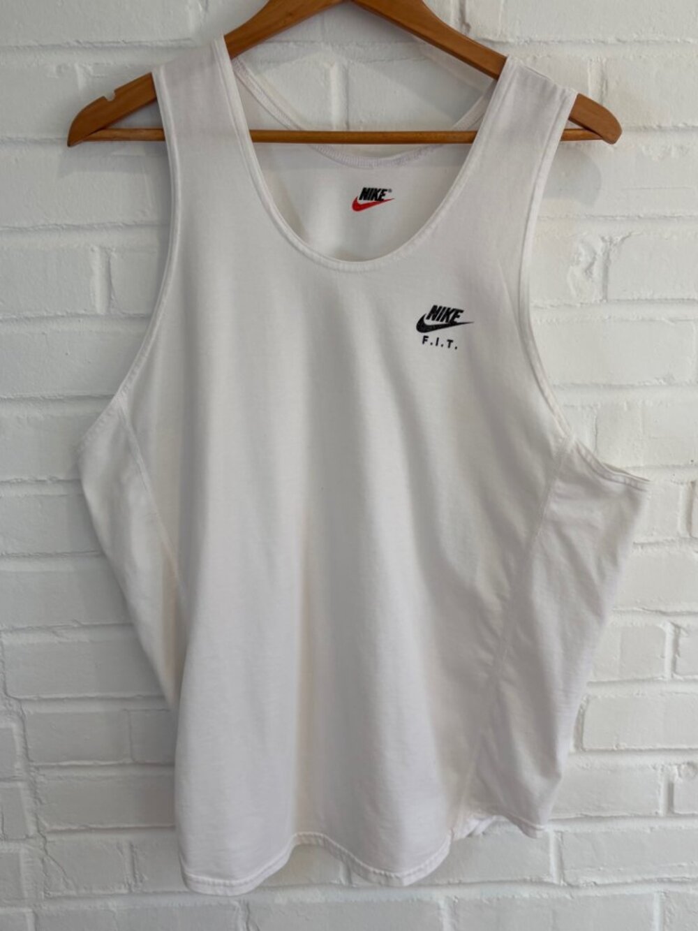 Vintage 90s Nike Tank Top Shirt Workout Running Shirt F.I.T. Women's Large